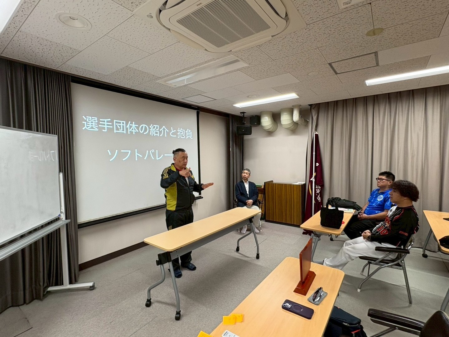 団体の紹介と抱負（ソフトバレーボール部 寺尾賢二郎氏）